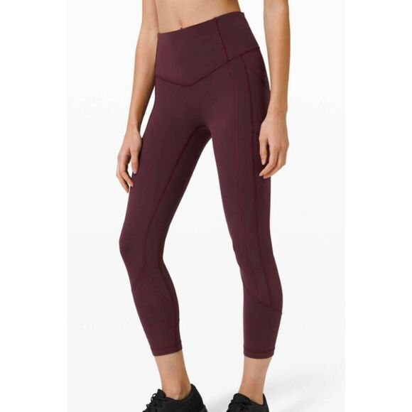 LULULEMON ATHLETICA All The Right Places Crop II '23" In Cassis Size 6 - Picture 1 of 5